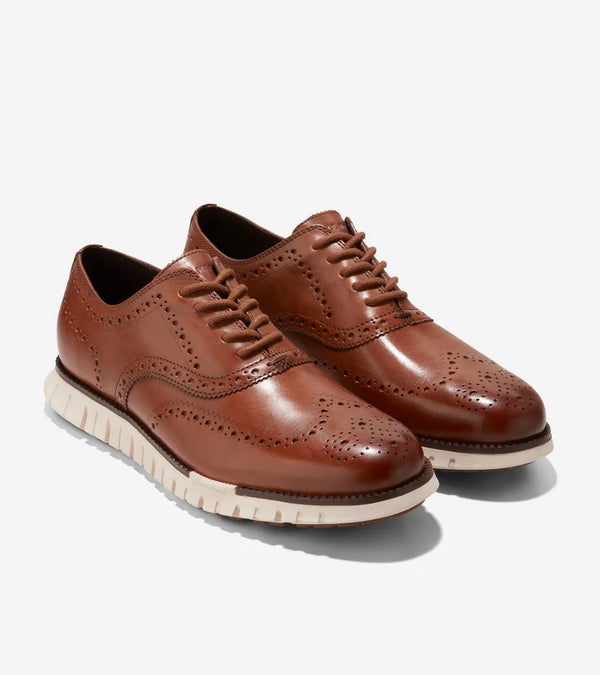 Cole Haan ZERØGRAND Remastered Wingtip Oxfords - Tan