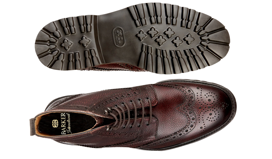 Barker Bodmin Brogue Boot - Brandy