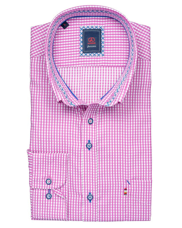 Andre 'Bofin' Casual Shirt - Cerise Pink