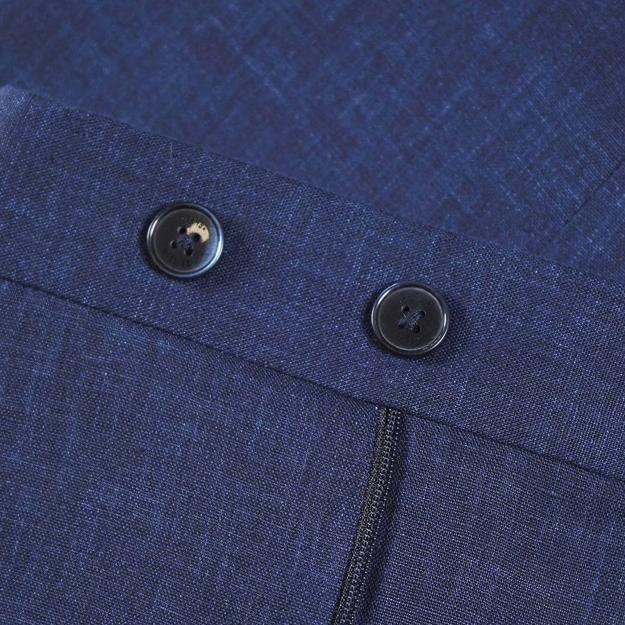 Birglia Linen Formal Trousers - Blue