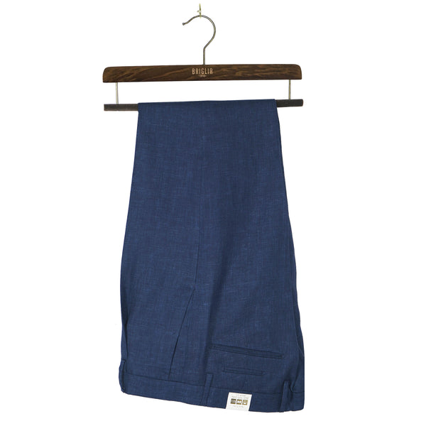 Birglia Linen Formal Trousers - Blue