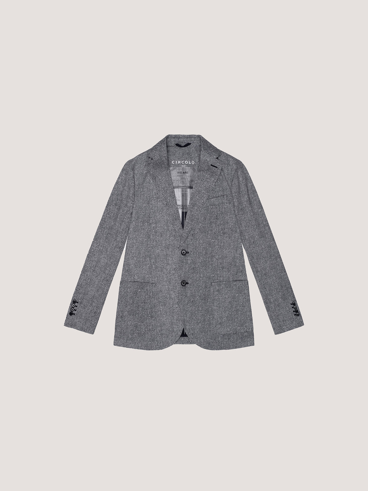 Circolo 1901 Diagonal Canvas Jacket - Blue