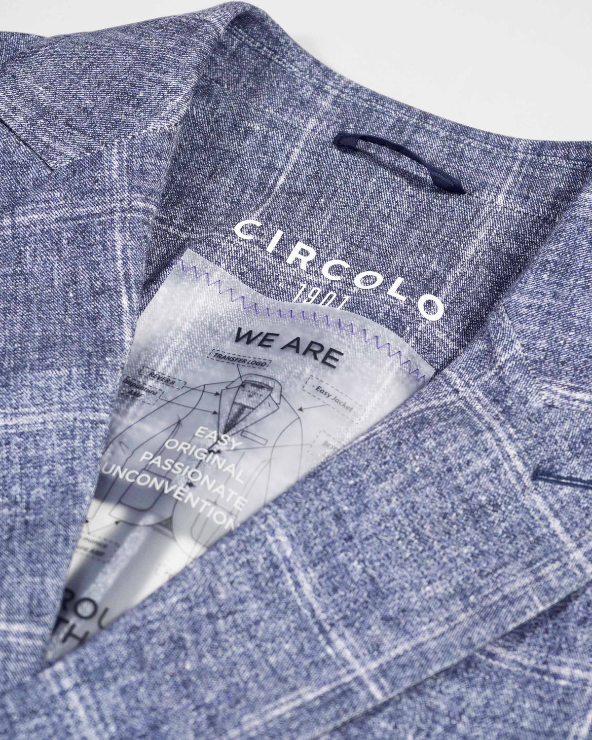 Circle 1901 Double Breasted Blazer - Blue Check