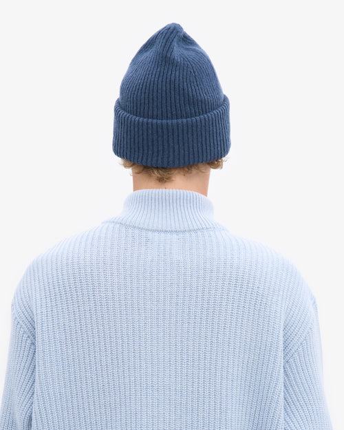 Colorful Standard 100% Recycled Merino Wool Beanie - Petrol Blue Blue