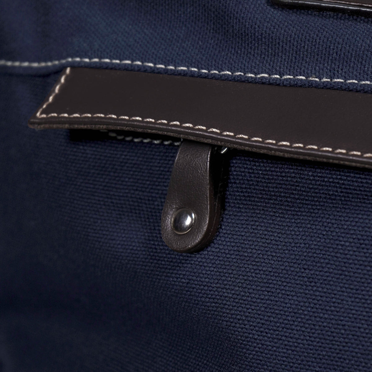 CALABRESE X GALVIN Canvas and Leather Holdall Bag - Navy