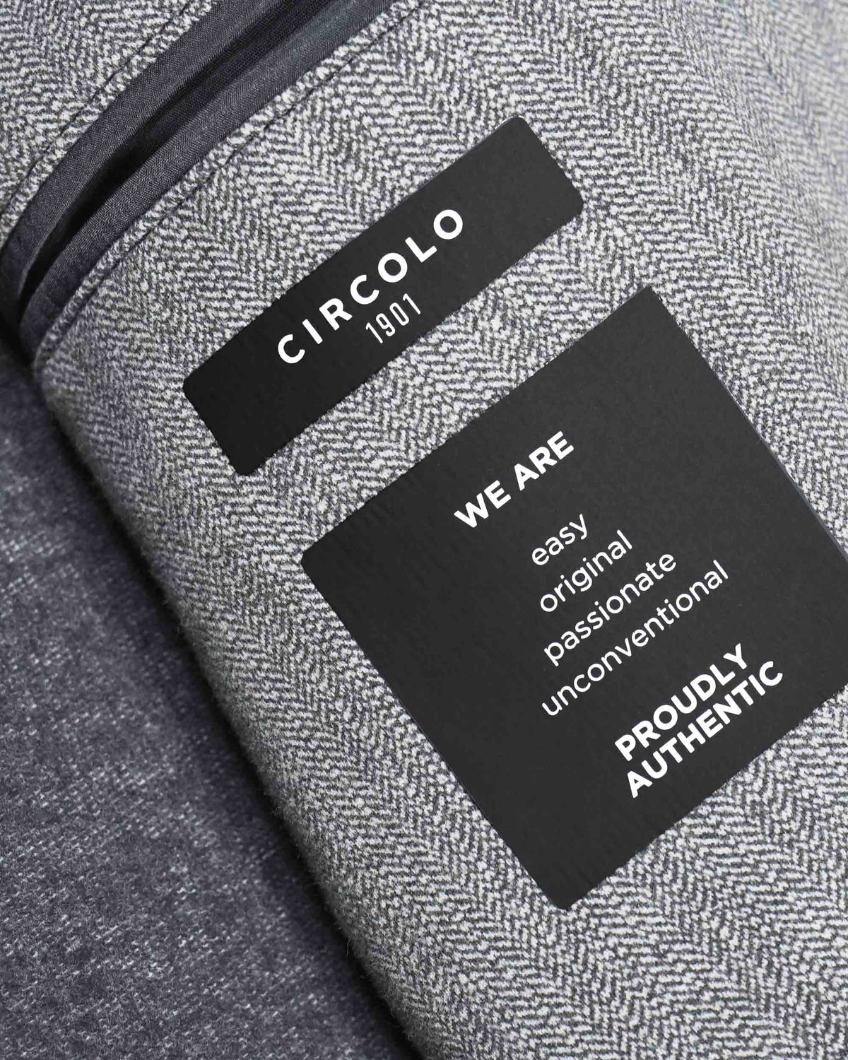 Circolo 1901 Herringbone Single-Breasted Blazer - Grey