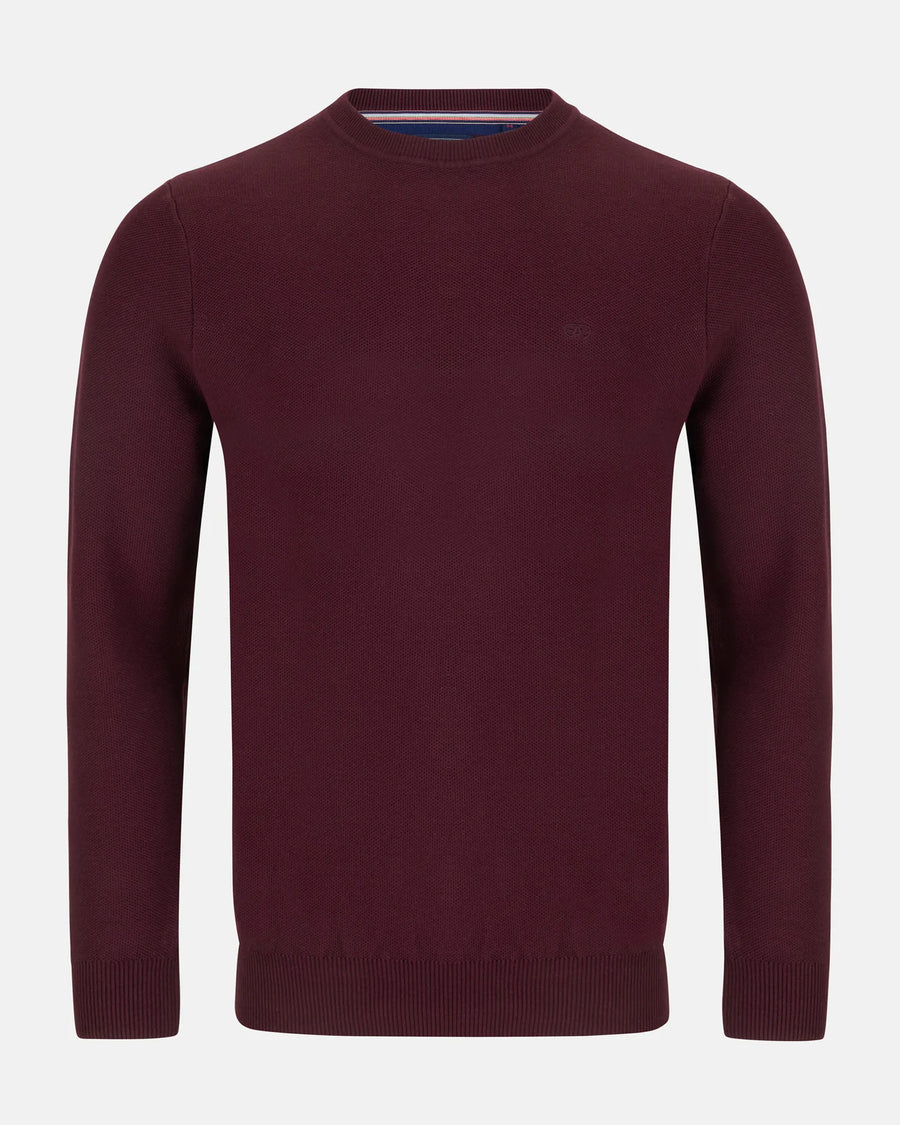Andre Hook Crew Knit - Burgundy