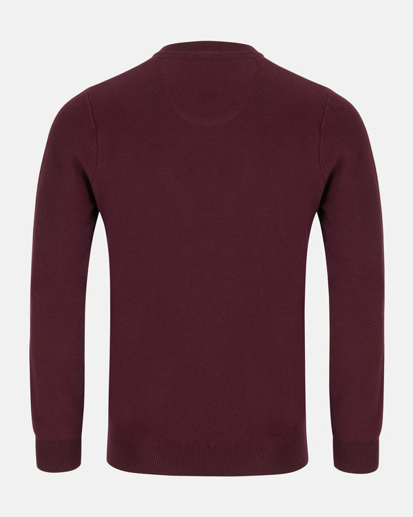 Andre Hook Crew Knit - Burgundy