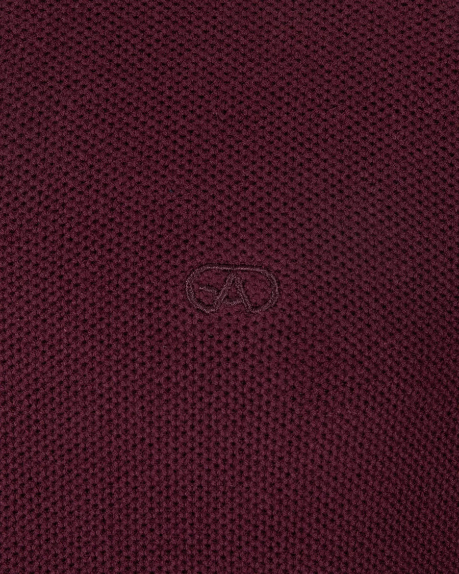 Andre Hook Crew Knit - Burgundy