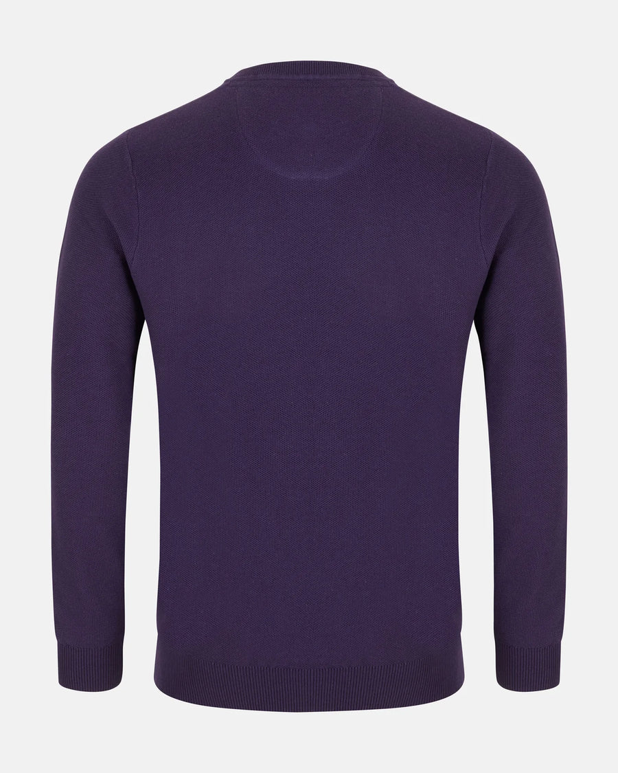 Andre Hook Crew Knit - Purple