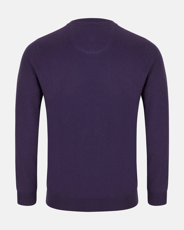 Andre Hook Crew Knit - Purple