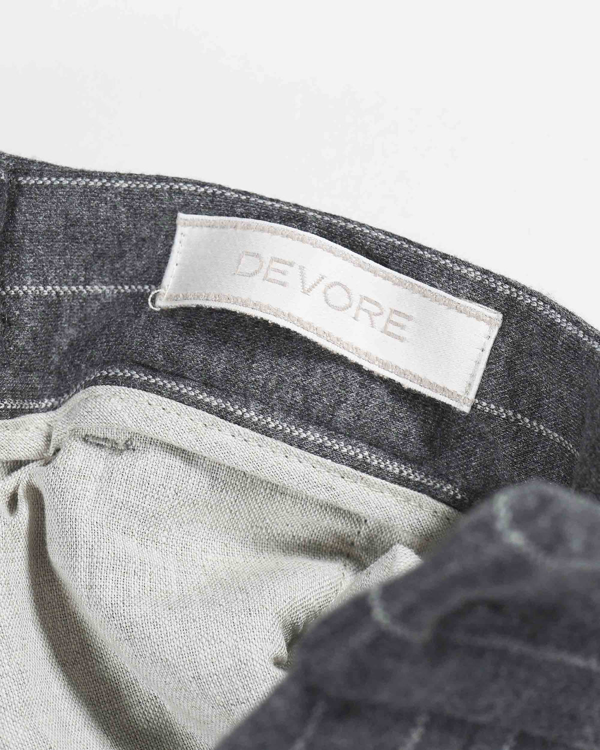 Devore Incipit Pin Stripe Double Jersey Pants - Brown