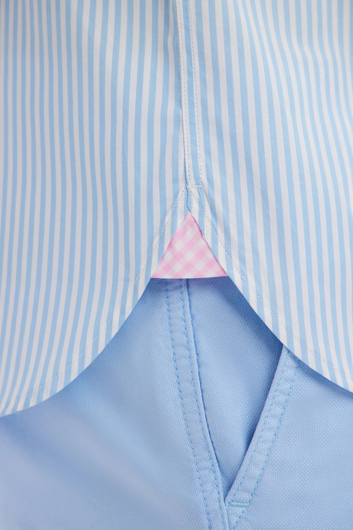 Eden Park Straight short-sleeved shirt in striped cotton - Blue
