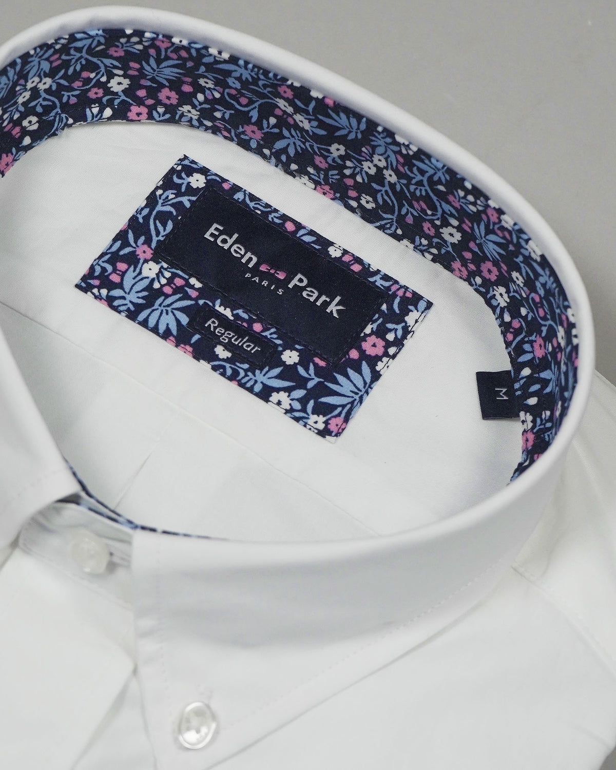 Eden Park Long Sleeved Button Down Collar Shirt - White