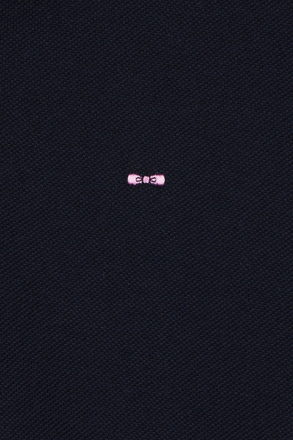 Eden Park Pima cotton polo shirt with striped under collar - Navy