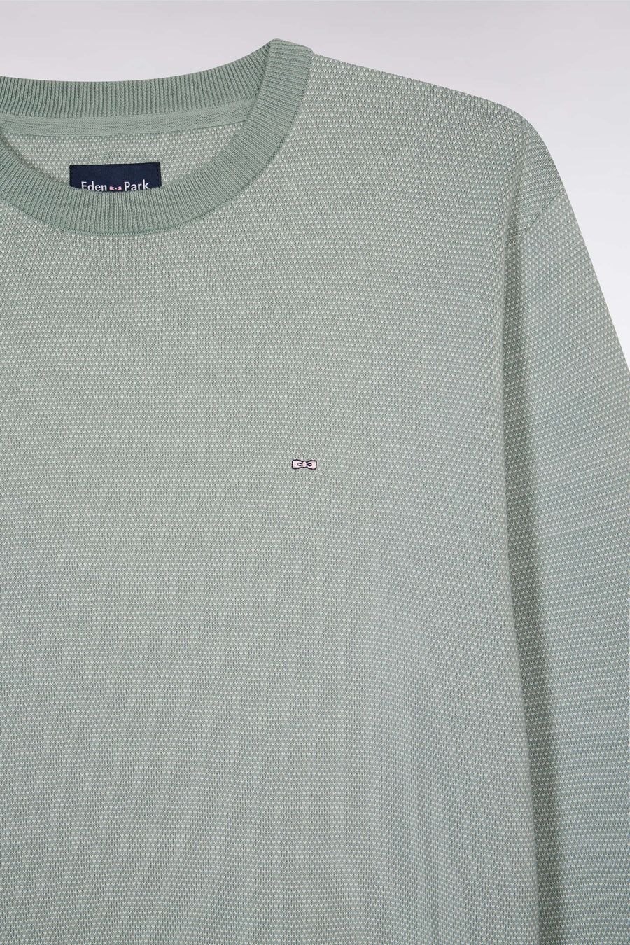 Eden Park Cotton Crew Neck Jumper - Green