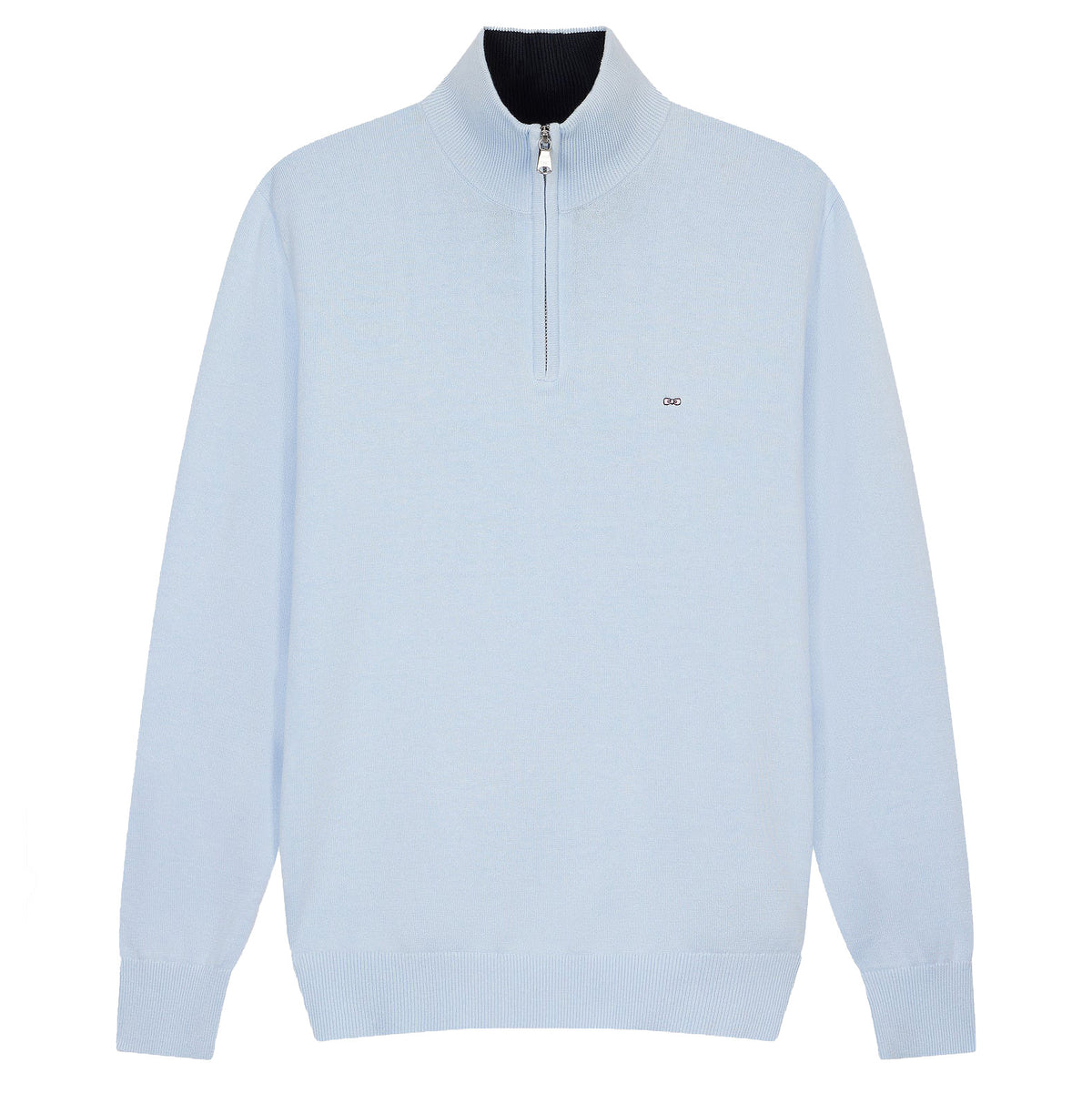 Eden Park Straight-fit cotton trucker collar jumper - Blue