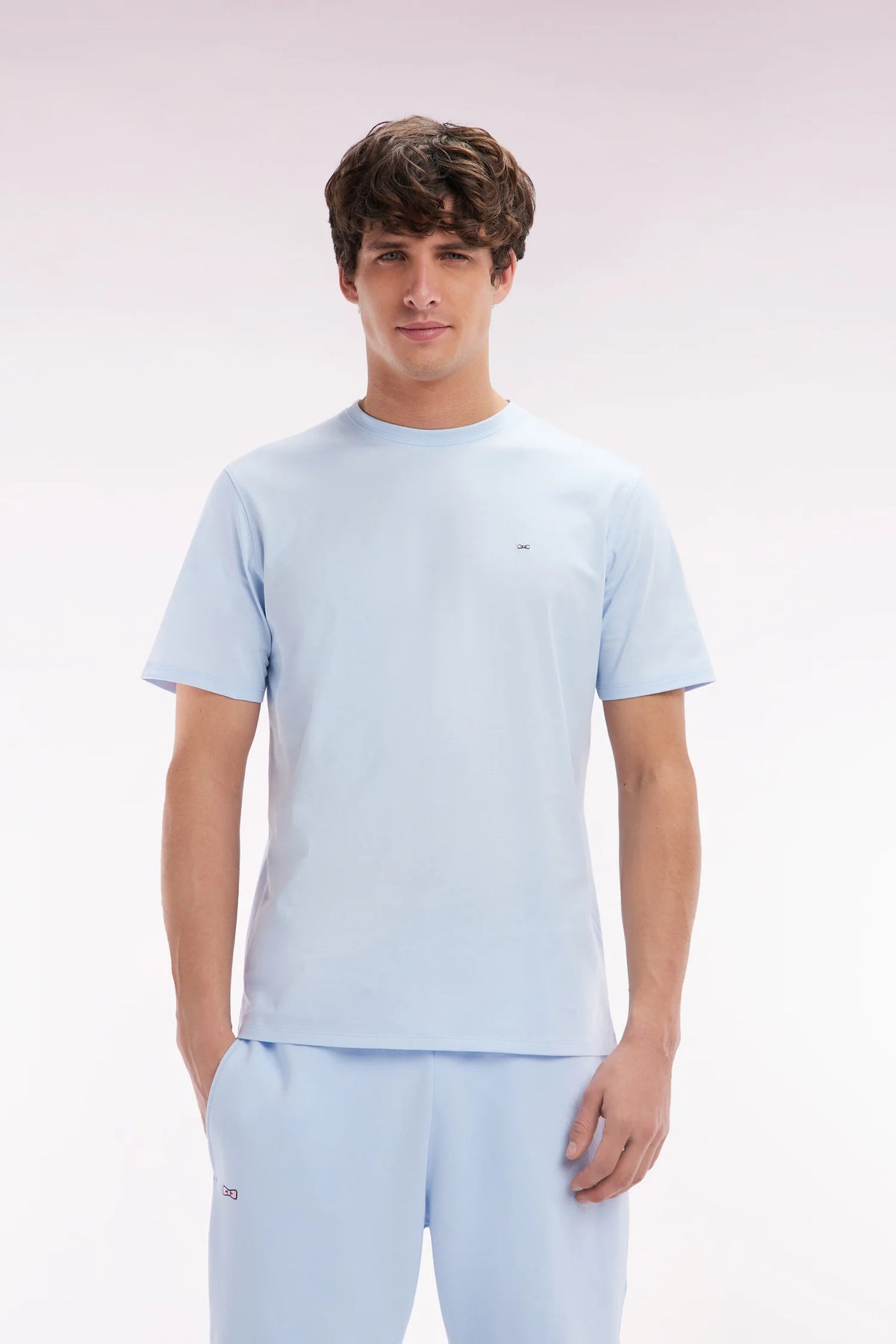 Eden Park Straight-fit Pima cotton T-shirt - Blue