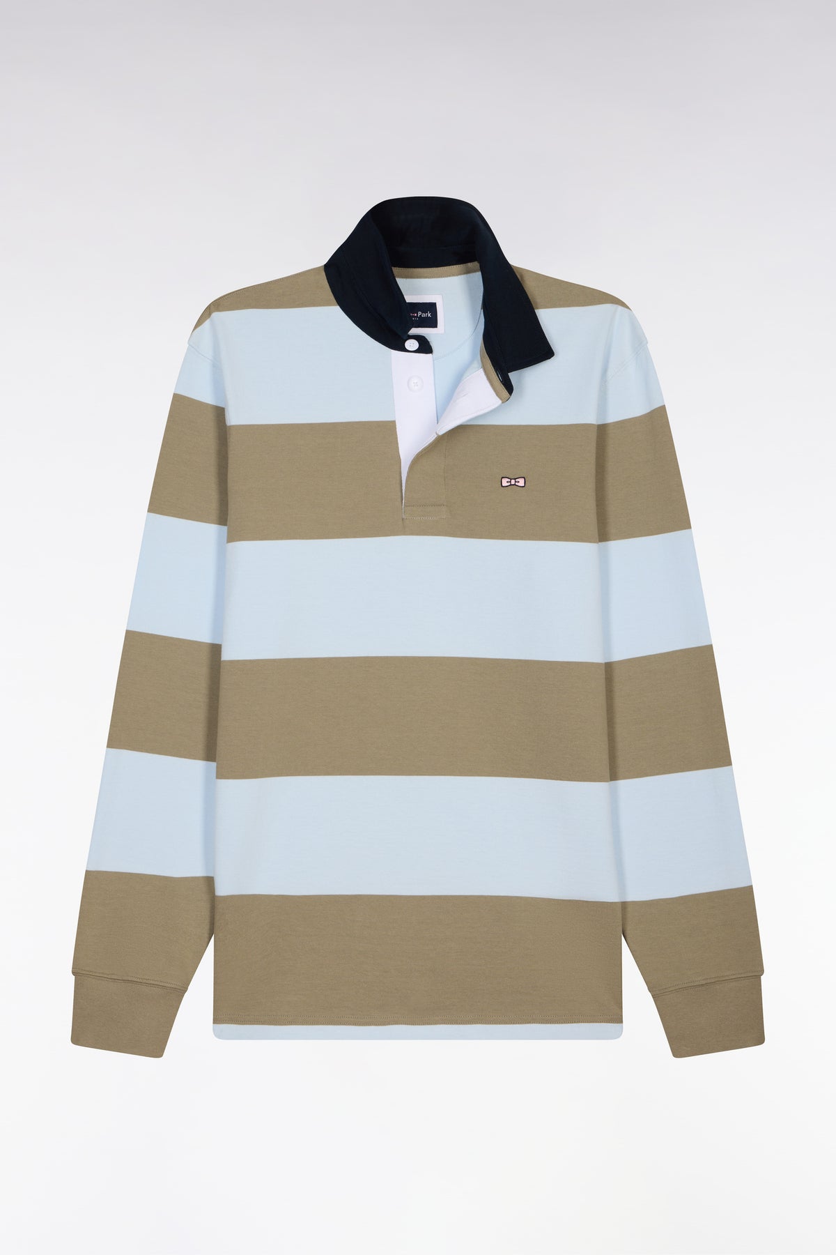 Eden Park Stripe Rugby Shirt - Green/Blue