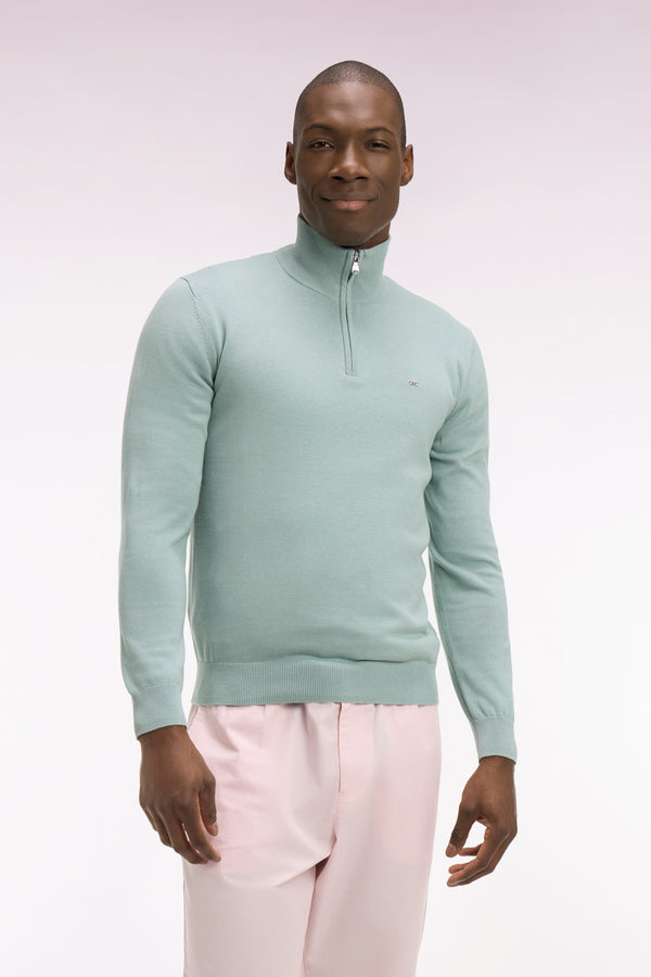 Eden Park Quarter Zip Pullover Knit - Green