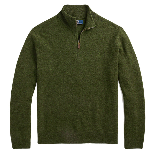 Polo Ralph Lauren Wool Quarter-Zip Sweater - OLIVE