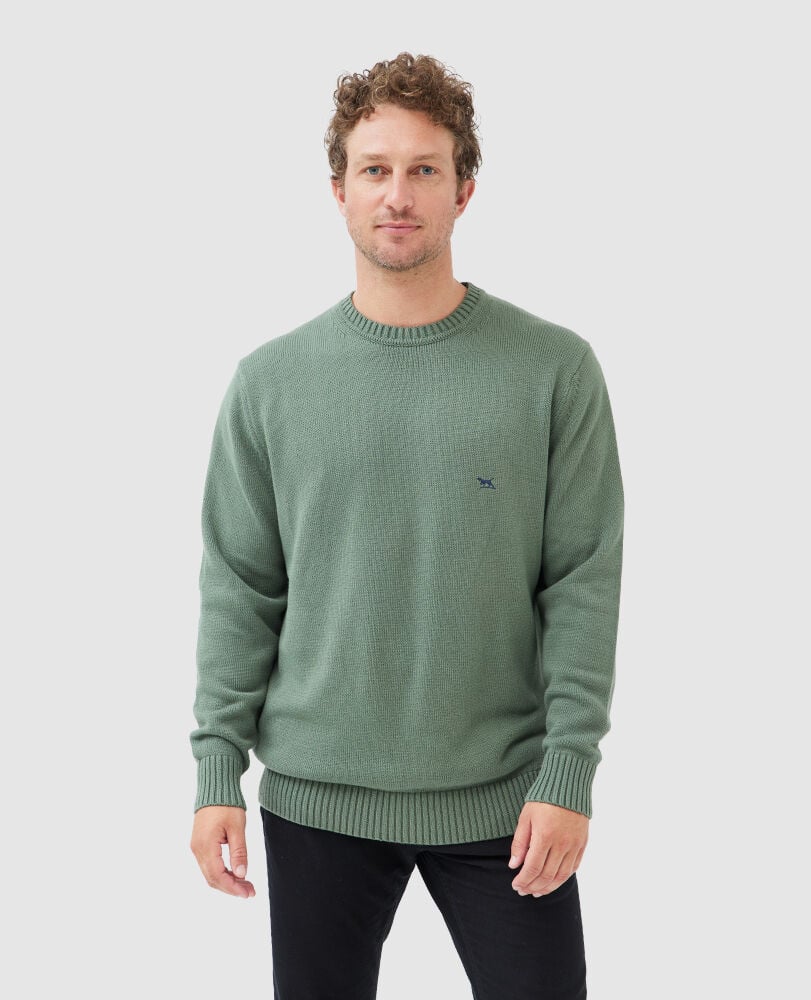 Rodd &amp; Gunn Gunn Crew Knit - Olive