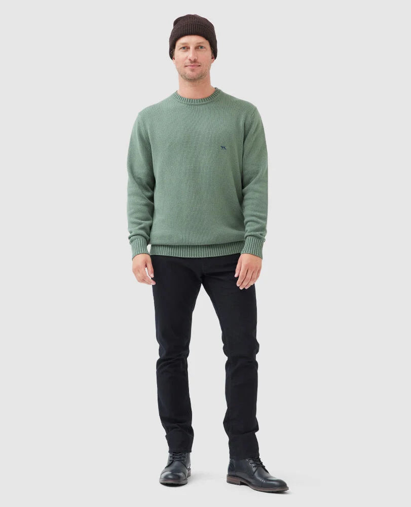 Rodd &amp; Gunn Gunn Crew Knit - Olive