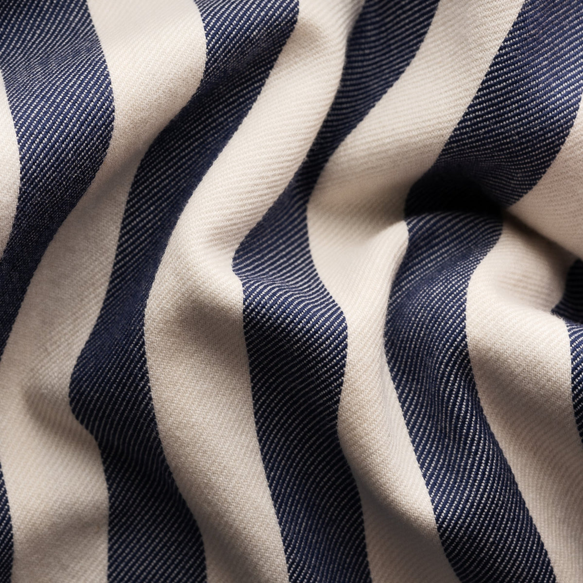 Eton Slim Fit Bold Striped Twill Shirt - Blue