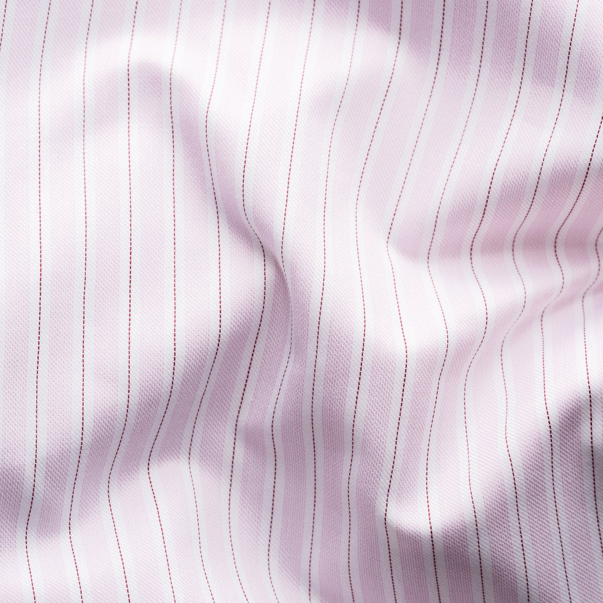 Eton Contemporary Fit Pink Striped White Collar Signature Twill Shirt - Pink