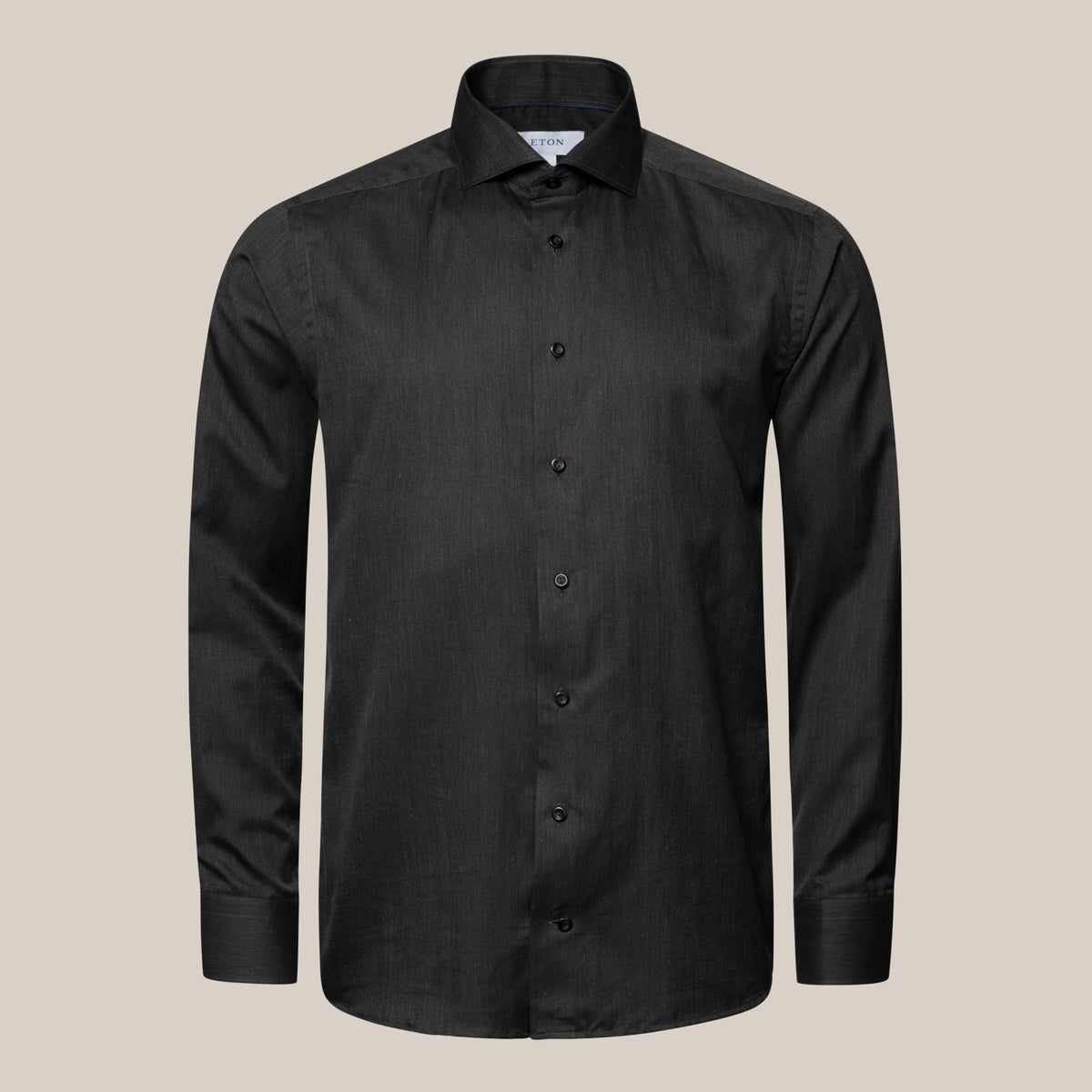 Eton Contemporary Fit Wrinkle Free Flannel Shirt - Grey