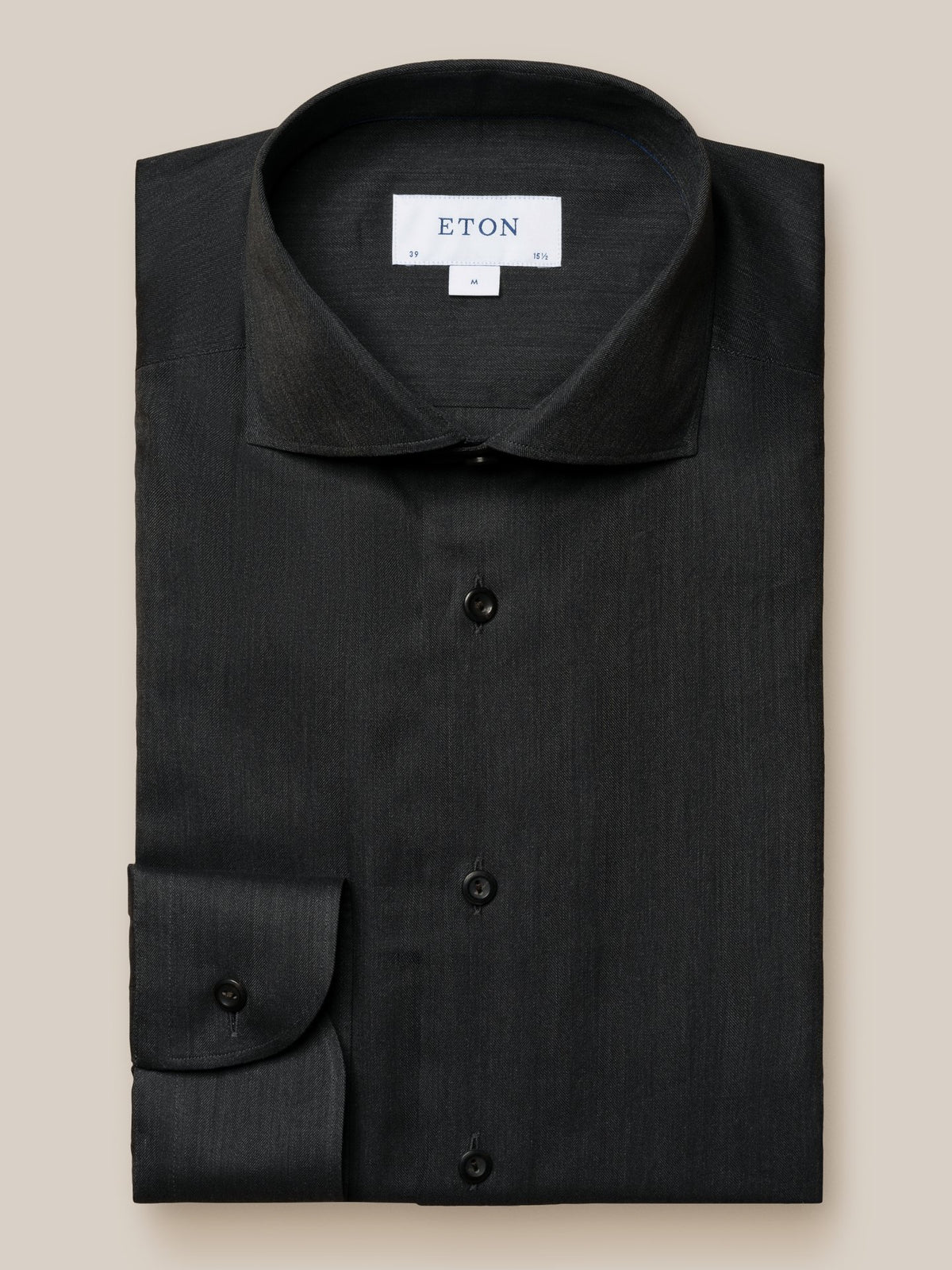 Eton Contemporary Fit Wrinkle Free Flannel Shirt - Grey