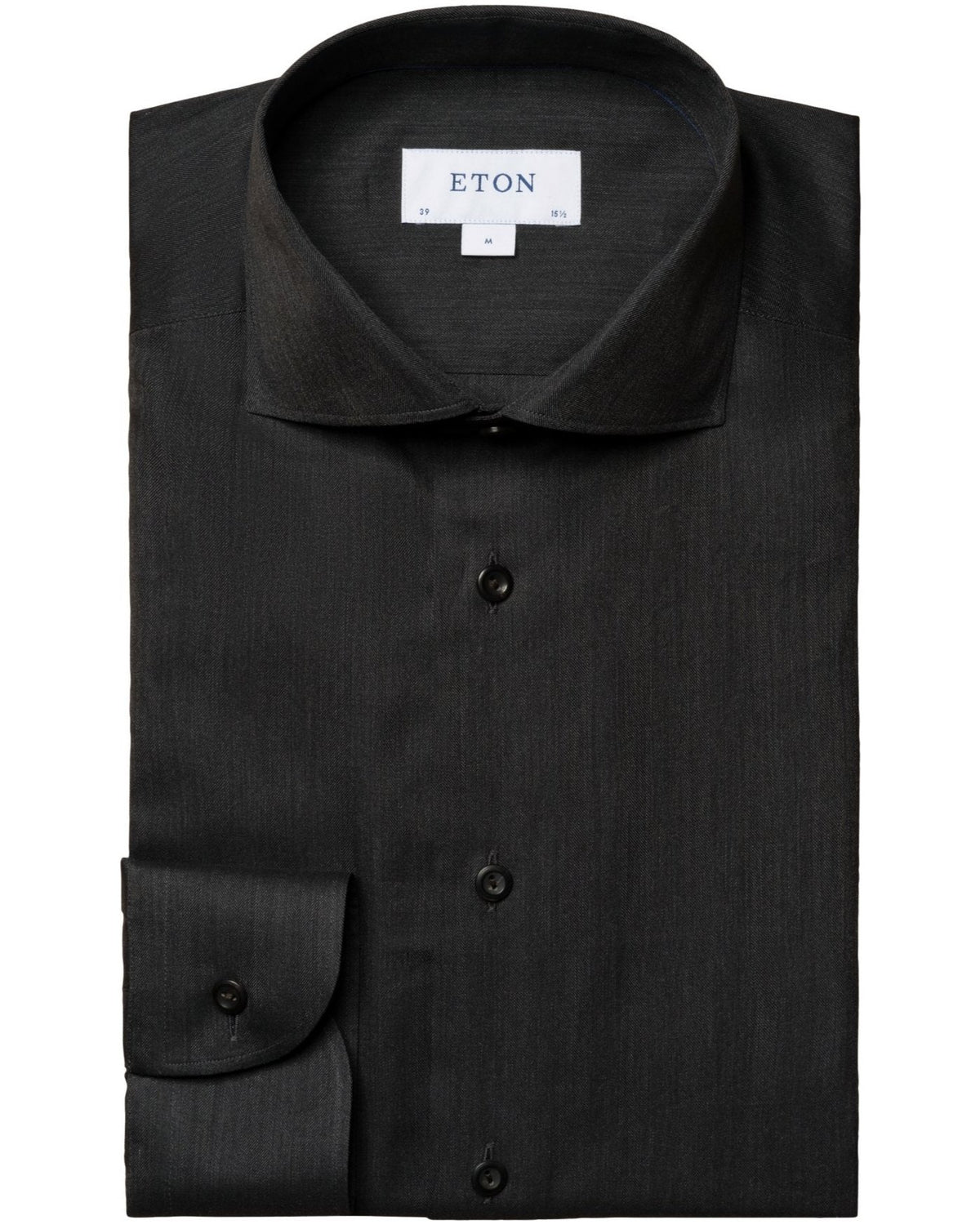 Eton Contemporary Fit Wrinkle Free Flannel Shirt - Grey