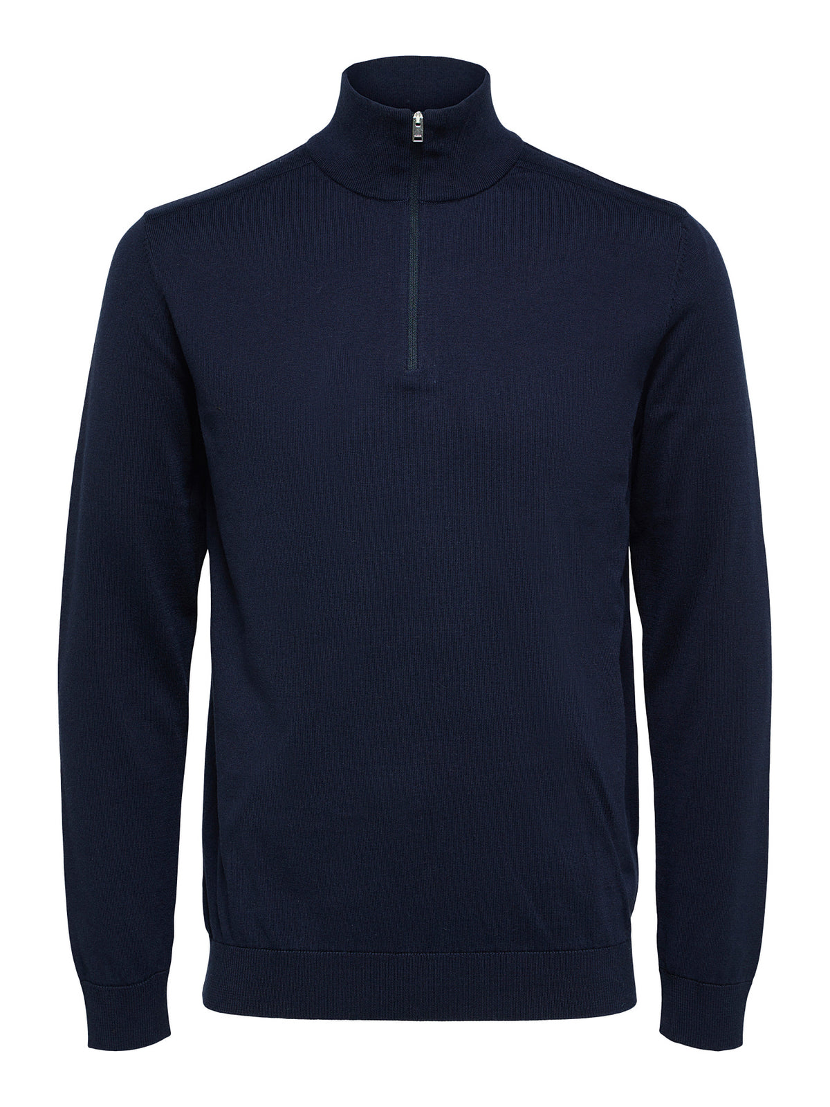 Selected Homme Berg LS Half Zip  Knit - Navy