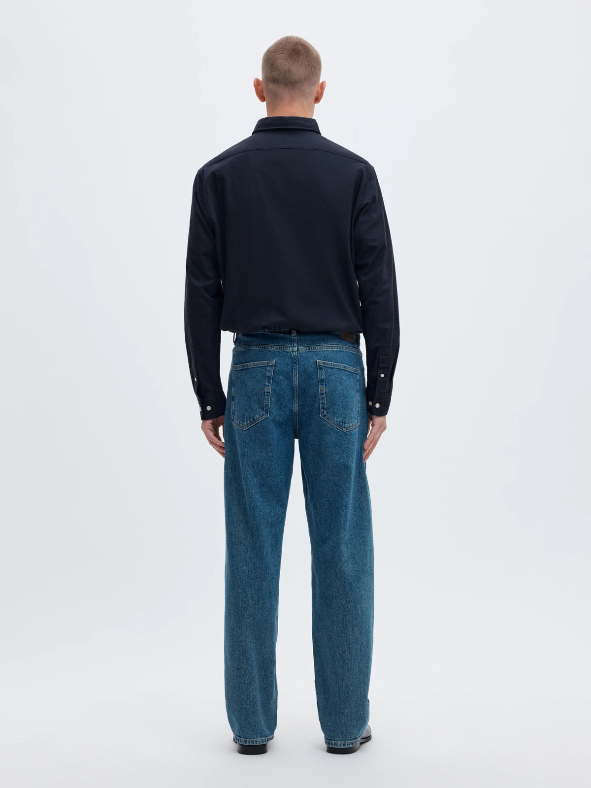 Selected Homme Cole Rick-Oxford Shirt LS - Navy