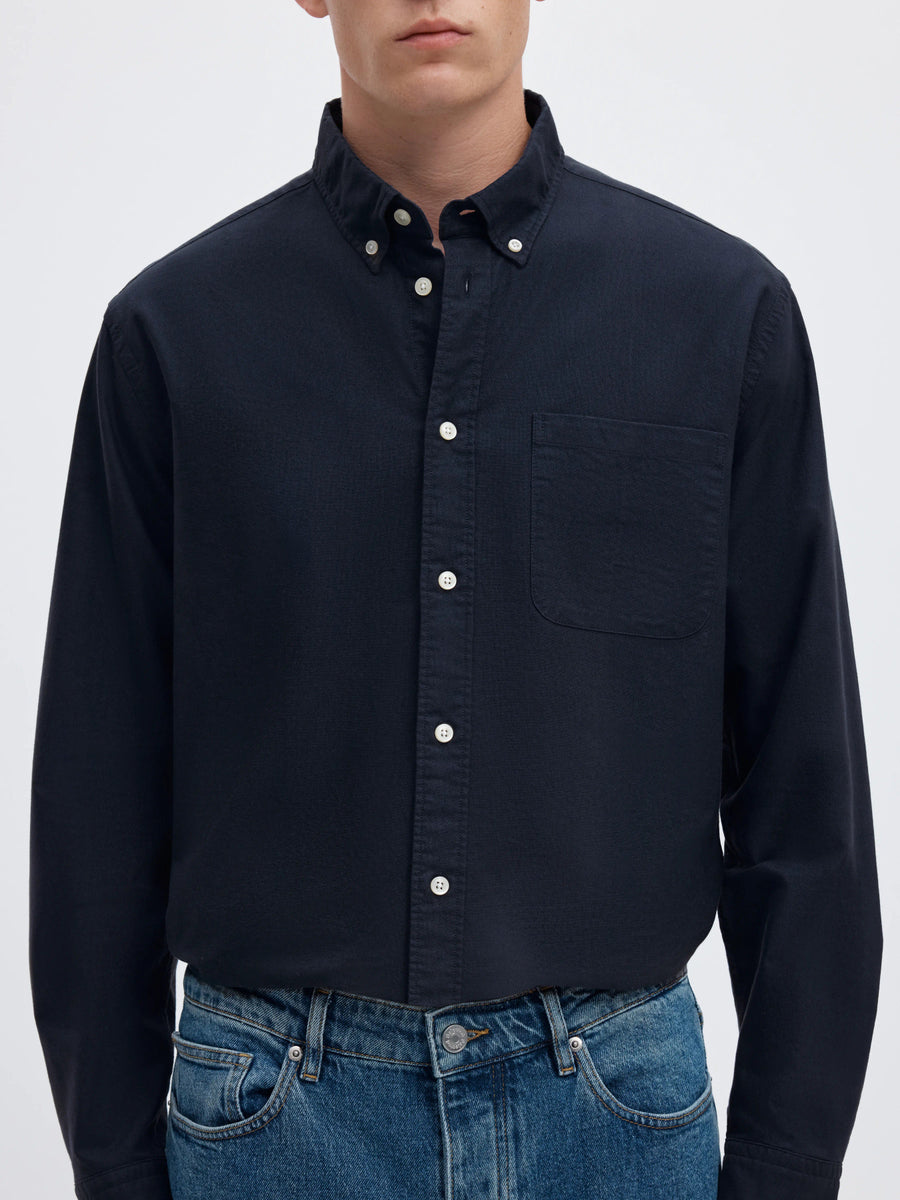 Selected Homme Cole Rick Oxford Shirt - Navy