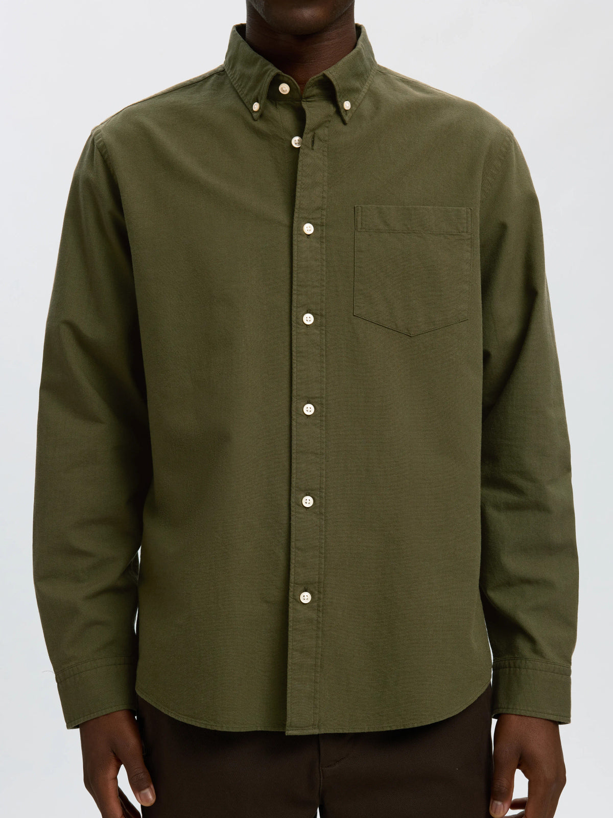 Selected Homme Cole Rick-Oxford Shirt LS - Green