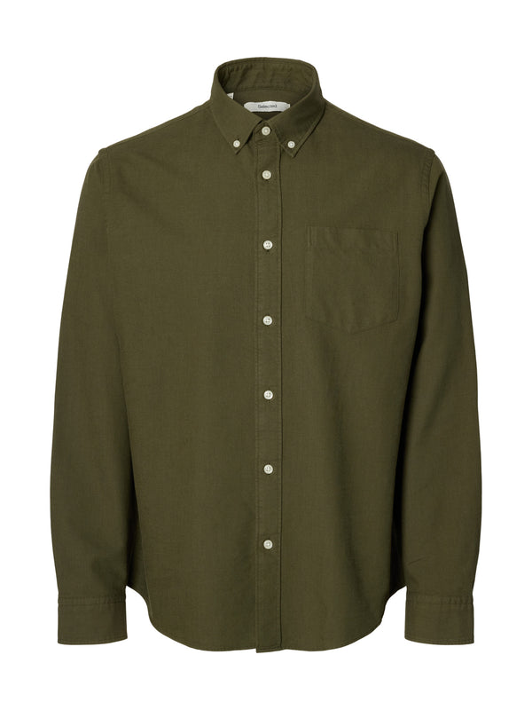 Selected Homme Cole Rick-Oxford Shirt LS - Green