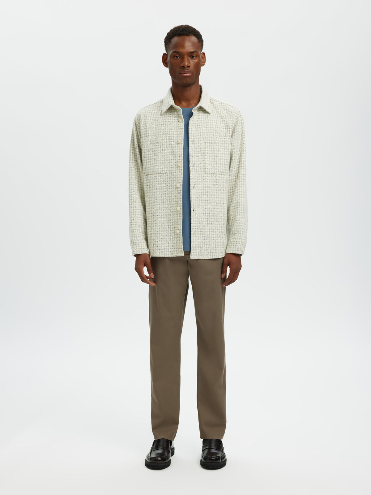 Selected Homme Aspen Crew Neck T-Shirt - Blue Mirage