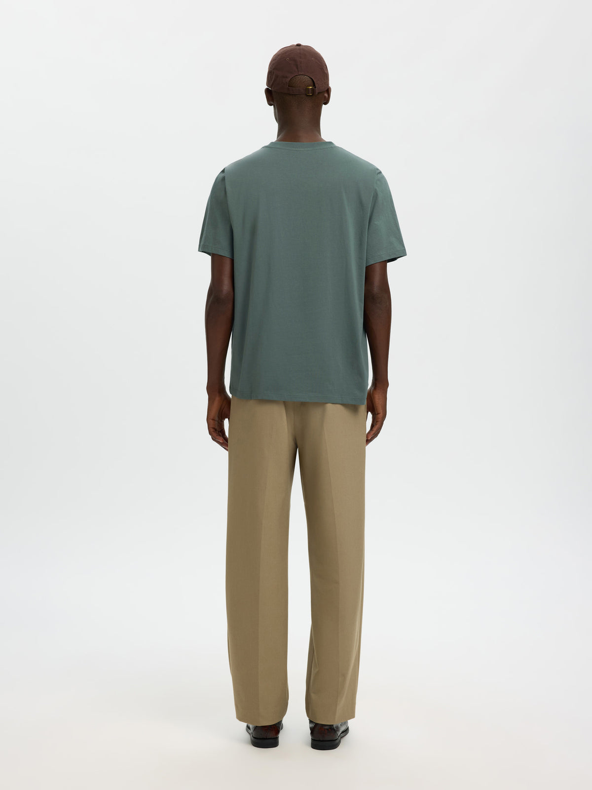Selected Homme Aspen Crew Neck T-Shirt - Balsam Green