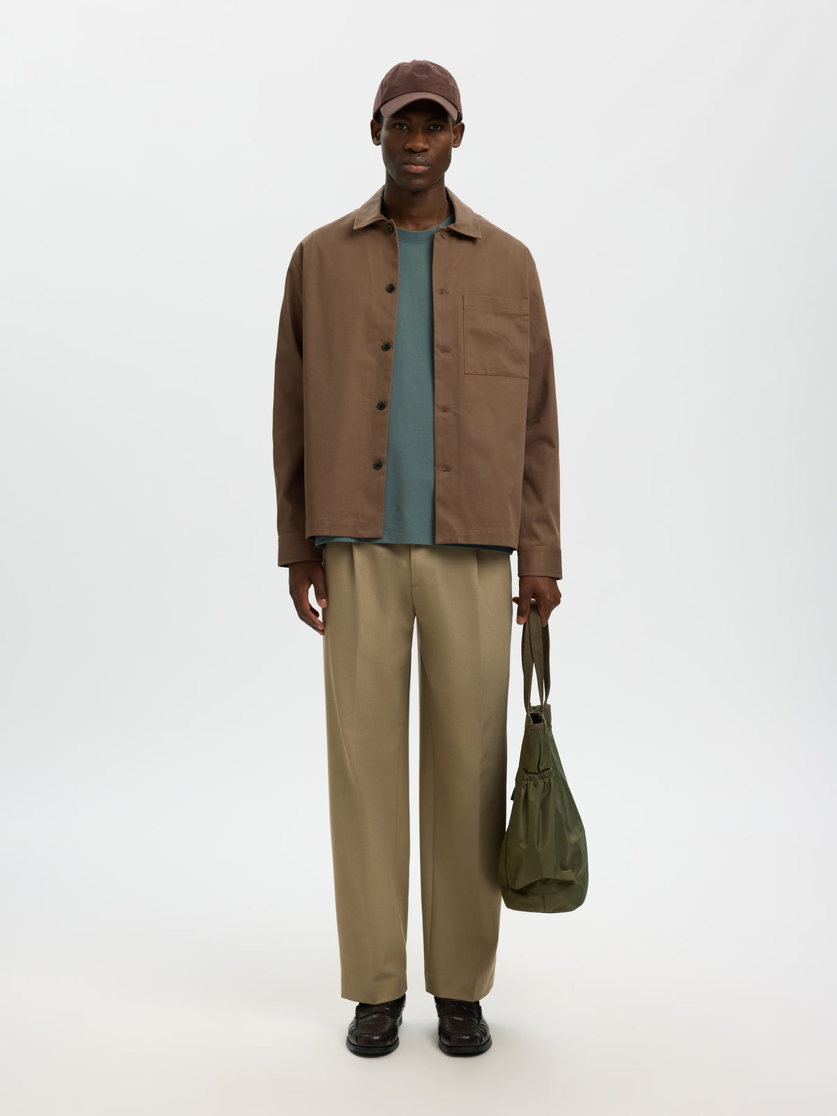 Selected Homme Aspen Crew Neck T-Shirt - Balsam Green