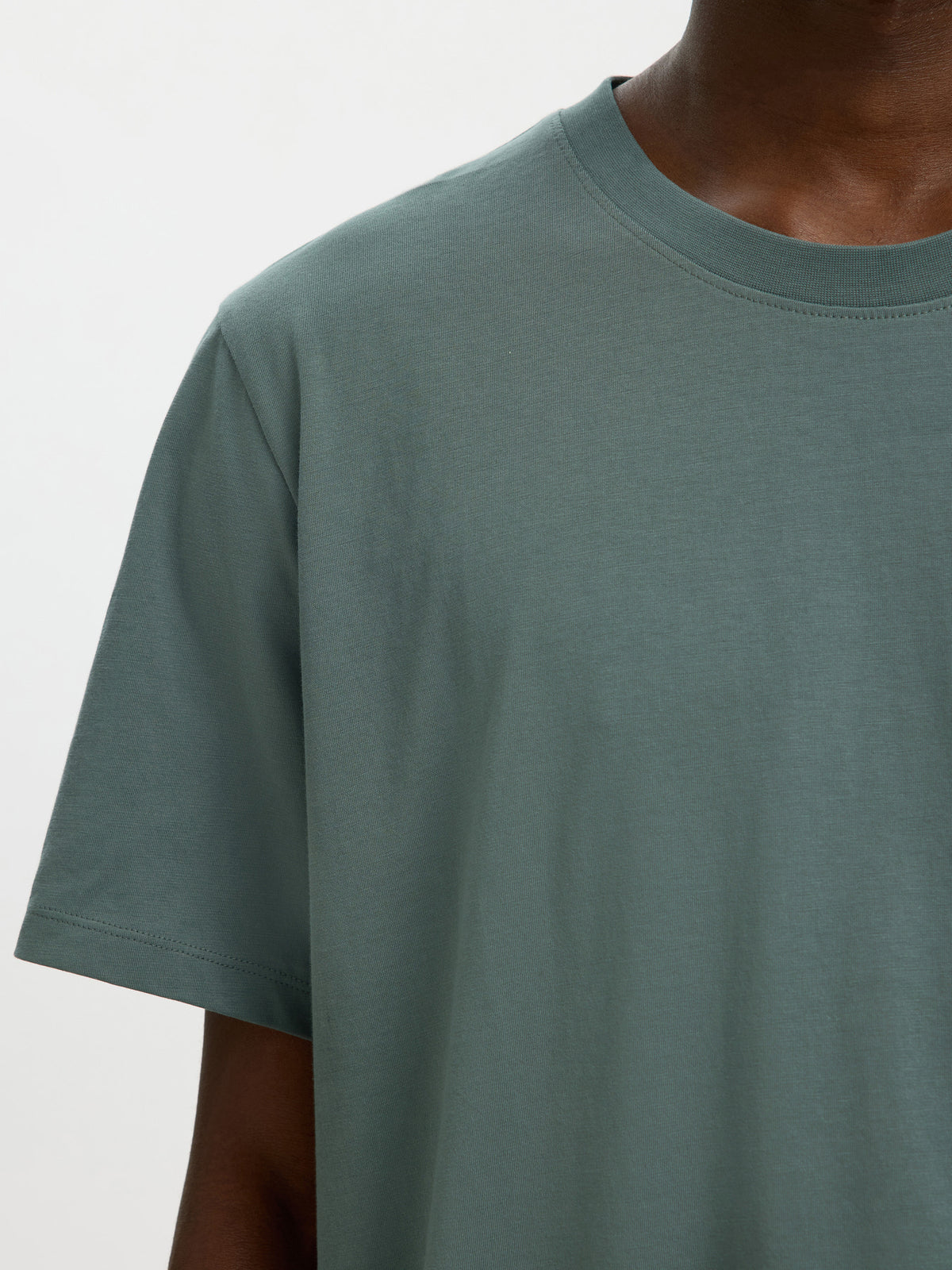 Selected Homme Aspen Crew Neck T-Shirt - Balsam Green