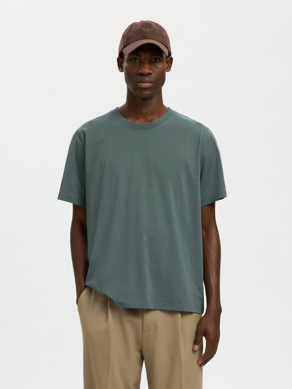 Selected Homme Aspen Crew Neck T-Shirt - Balsam Green