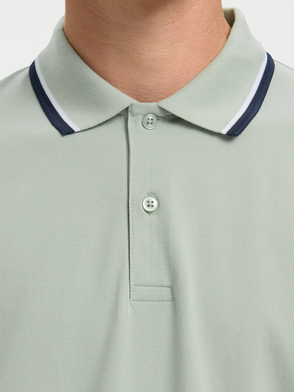 Selected Homme Atlas Sport SS Polo - Aqua Grey
