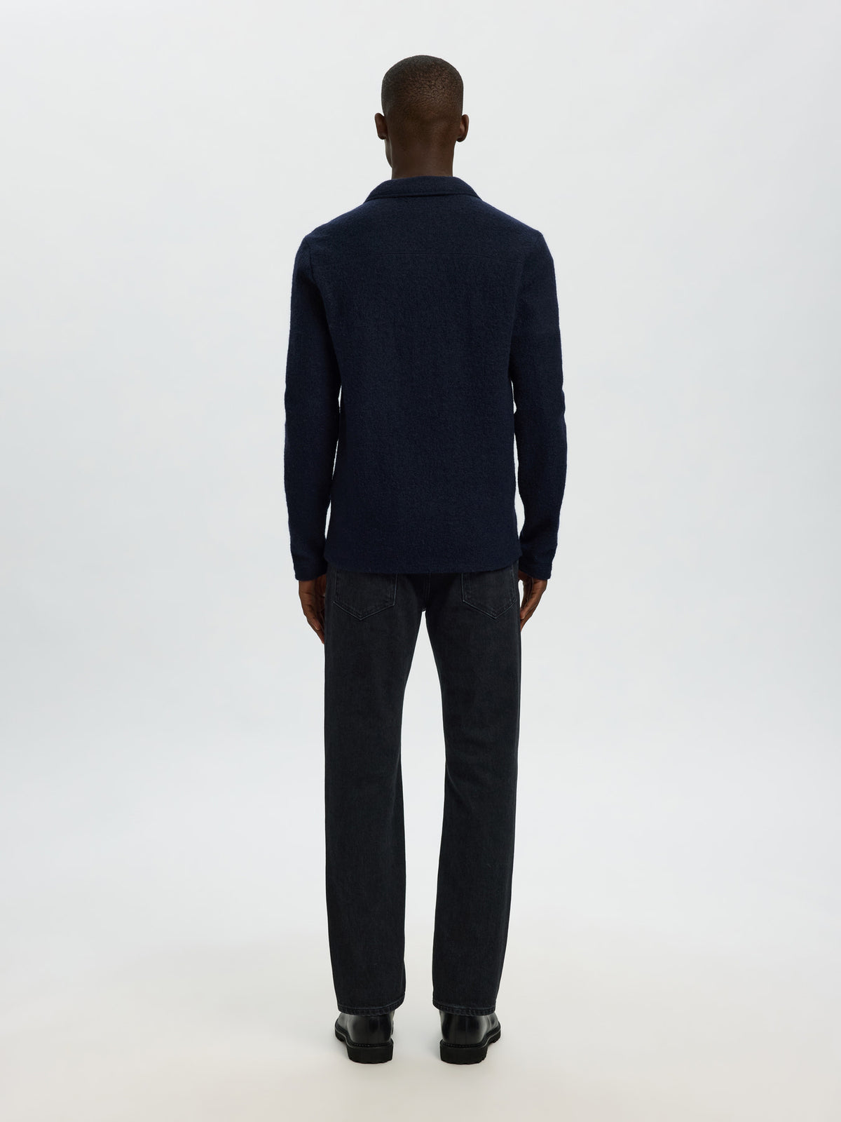 Selected Homme Knitted Workwear Cardigan - Sky Captain Navy
