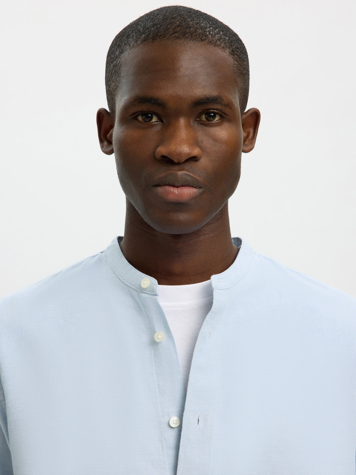 Selected Homme Linen Blend Casual Shirt - DUSTY Blue