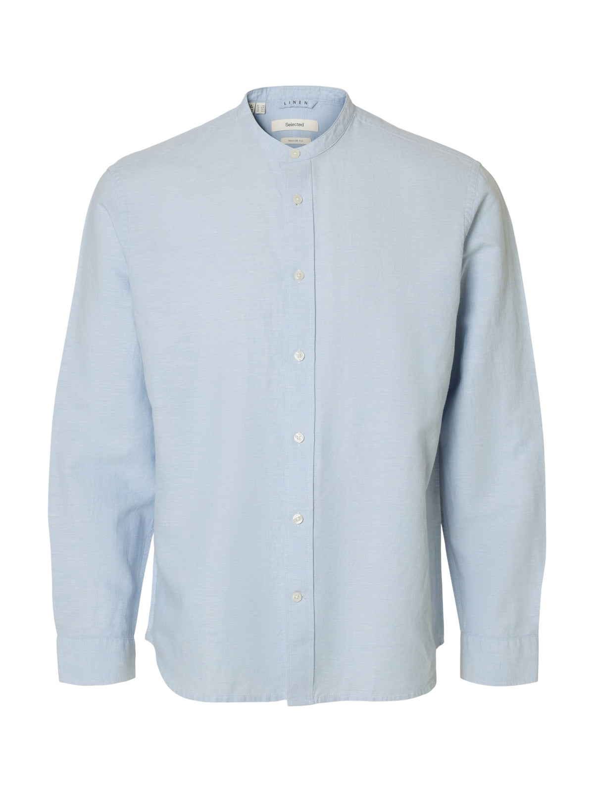 Selected Homme Linen Blend Casual Shirt - DUSTY Blue