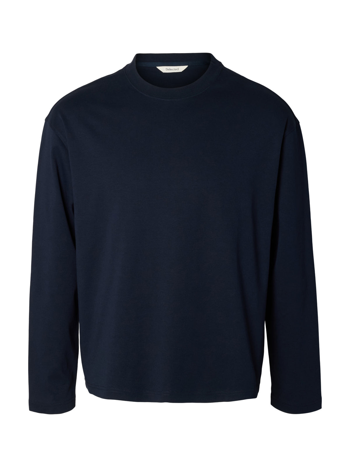 Selected Homme TAJ Heavy LS O-Neck T-Shirt - Sky Captain Blue