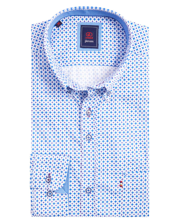 Andre 'Florence' Casual Shirt - Purple / Blue