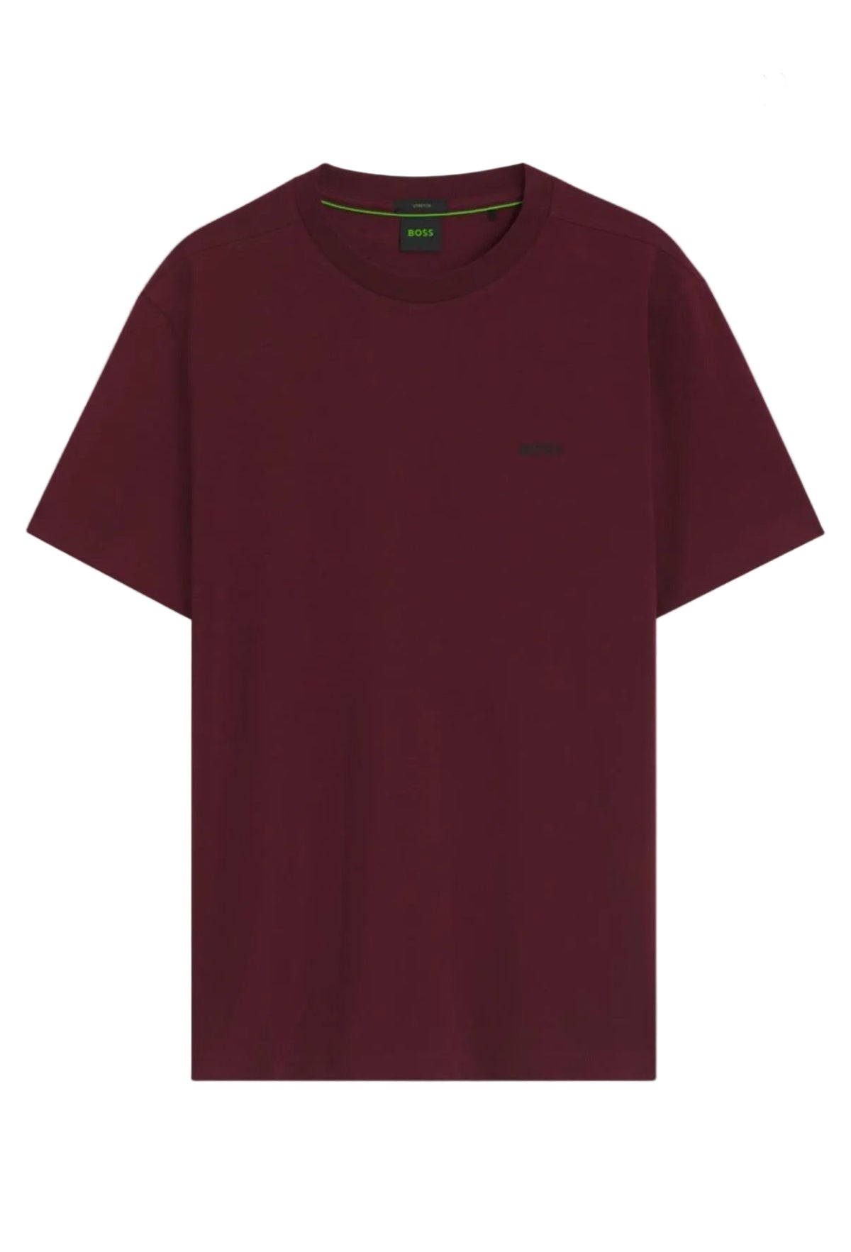 Boss Stretch-cotton T-shirt with logo detail - Burgundy