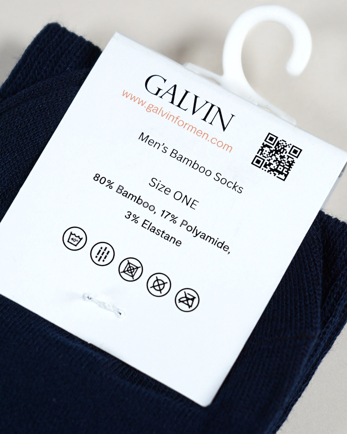 Luxury Bamboo Plain Sock Navy